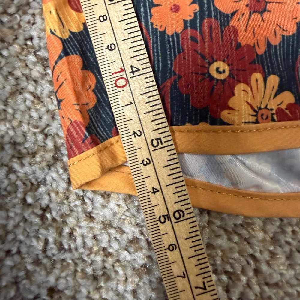 Maamgic Mens Floral Swim Trunks Orange Yellow Daisy Mesh Lined Board Shorts XL - Picture 7 of 10